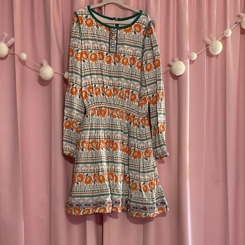Matilda Jane Kids Dress - Orange and Green Floral